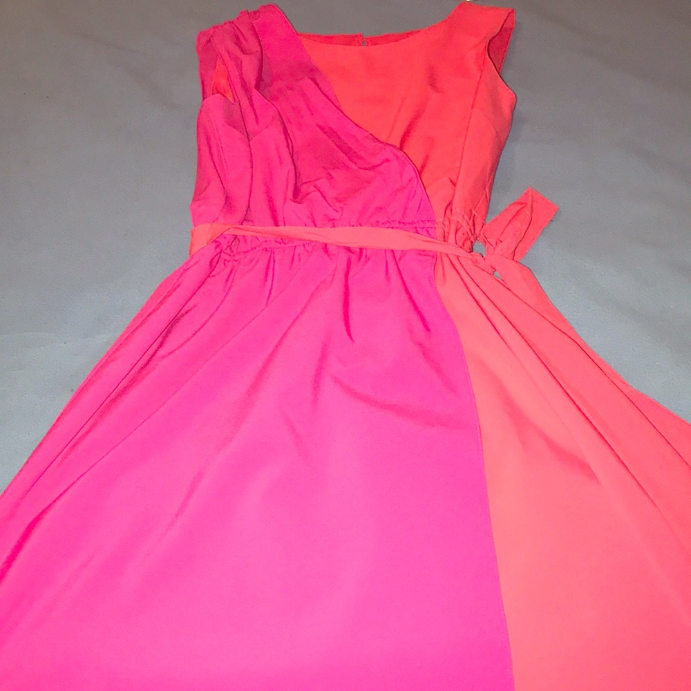 Orange and fuchsia dress